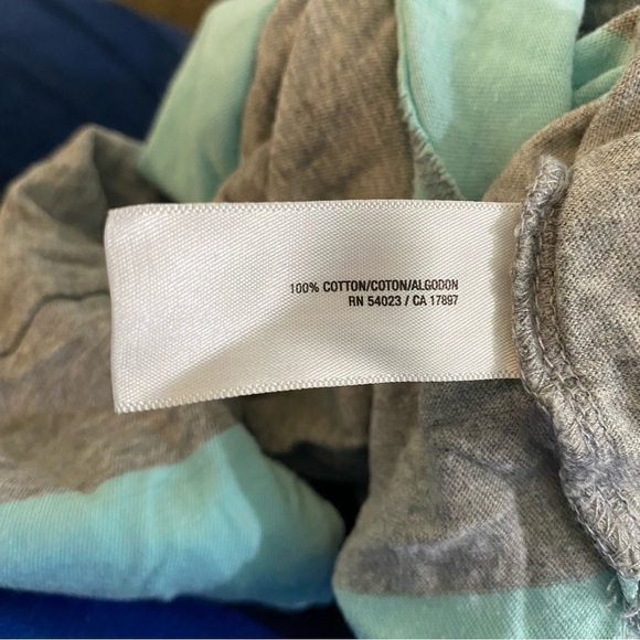 Old Navy Rugby Tee Striped Long Sleeve Gray Combo S - Picture 4 of 4